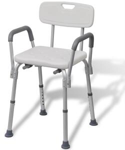 Krzesło pod prysznic z aluminium, białe