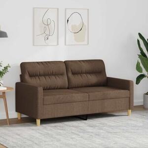 Sofa 2-osobowa, brÄ zowa, 140 cm, tapicerowana tkaninÄ