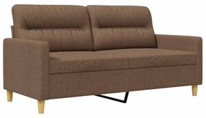 Sofa 2-osobowa, brÄ zowa, 140 cm, tapicerowana tkaninÄ