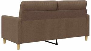 Sofa 2-osobowa, brÄ zowa, 140 cm, tapicerowana tkaninÄ