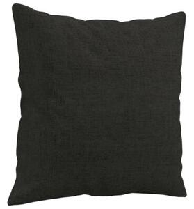 Sofa 3-osobowa z poduszkami, czarna, 180 cm, tkanina