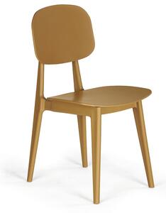 Plastikowe krzesło do jadalni SIMPLY, żółte