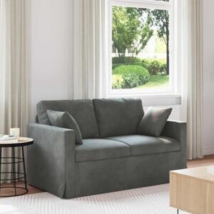Nowoczesna moduÅowa kanapa aksamitna ciemnoszara z ergonomicznym komfortem