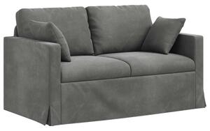 Nowoczesna moduÅowa kanapa aksamitna ciemnoszara z ergonomicznym komfortem