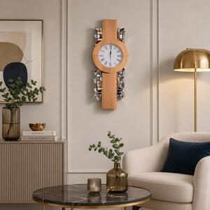 Zegar ścienny prostokątny glamour lustrzany 40x105 cm C-0646