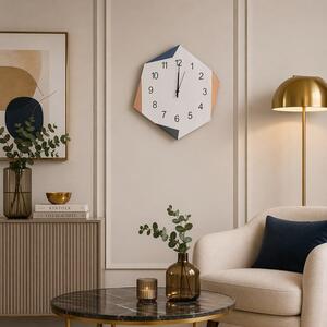 Zegar ścienny glamour lustrzany geometryczny 50x50 cm C-0657