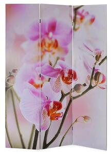 Parawan z motywem kwiatowym - Defri 3X 120 x 170 cm