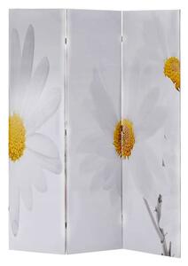 Parawan z motywem kwiatowym - Defri 3X 120 x 170 cm