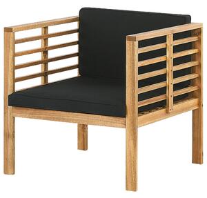 Zestaw ogrodowy 4-osobowy 2 krzesła 1 sofa stół jasne drewno akacjowe Pacific Beliani