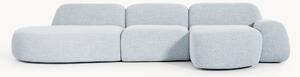 Narożna sofa modułowa Bouclé z szezlongiem Wolke (4-osobowa)