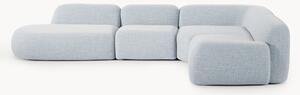Narożna sofa modułowa XL Bouclé z szezlongiem Wolke