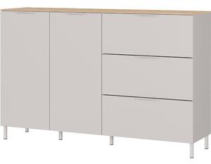 Kremowa komoda z matowym wykończeniem 151x98x40 cm Savoca – Germania