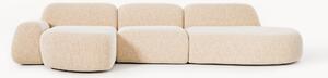 Narożna sofa modułowa Bouclé z szezlongiem Wolke (4-osobowa)