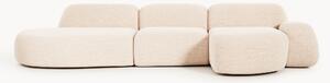Narożna sofa modułowa Bouclé z szezlongiem Wolke (4-osobowa)