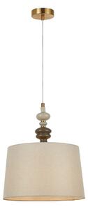 MOREN lampa wisząca podstawa złota z porcelaną abażur morelowy 34cm 1xE27 PND-84678B-AB