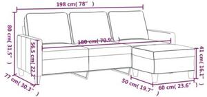 Sofa 3-osobowa z podnÃ³Å¼kiem, brÄ zowy, 180 cm, tkaninÄ