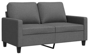 Sofa 2-osobowa, ciemnoszara, 120 cm, tapicerowana tkaninÄ