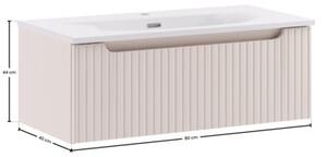 Zestaw mebli łazienkowych 80cm z umywalką SKY Nova Cashmere