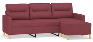 Sofa 3-osobowa z podnÃ³Å¼kiem winna czerwieÅ 180 cm, tkaninÄ