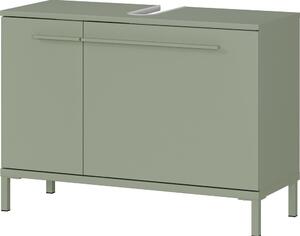 Zielona szafka pod umywalkę z matowym wykończeniem 80x59 cm Laurino – Germania