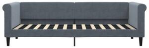 Sofa z funkcją spania, ciemnoszara, 80x200 cm, aksamitna