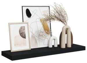 Półka ścienna, czarna, 80 x 23,5 x 3,8 cm, mdf