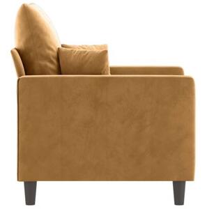 Fotel, brÄ zowy, 60 cm, obity aksamitem