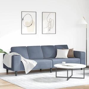 Nowoczesna sofa sztruksowa w kolorze niebieskim, 4-osobowa, z oddychajÄ cÄ konstrukcjÄ