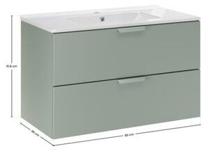Zestaw mebli łazienkowych 80cm z umywalką Lava Aster Green