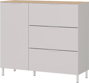 Kremowa szafka z matowym wykończeniem 109x98x40 cm Savoca – Germania