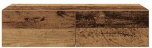Półka ścienna z szufladami, stare drewno, 60x26,5x15 cm