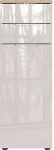 Kremowa wysoka/wąska szafka łazienkowa z połyskiem 39x112 cm Tavira – Germania