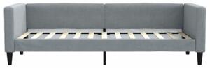 Sofa z materacem do spania, jasnoszara, 80x200 cm, tkanina