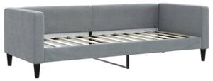 Sofa z materacem do spania, jasnoszara, 80x200 cm, tkanina