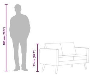 Sofa 2-osobowa tapicerowana tkaninÄ , niebieska