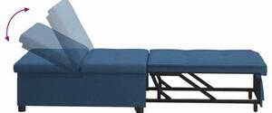 Nowoczesna rozkÅadana sofa z regulowanym oparciem w kolorze niebieskim