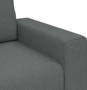 Sofa 2-osobowa ciemnoszara 160x77x82 cm tkanina