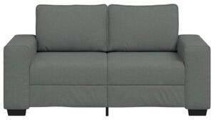 Sofa 2-osobowa ciemnoszara 160x77x82 cm tkanina