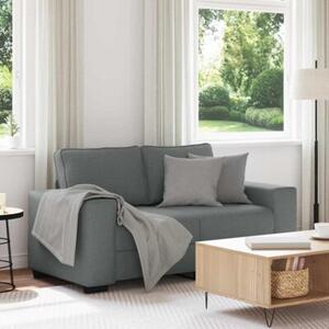 Sofa 2-osobowa ciemnoszara 160x77x82 cm tkanina