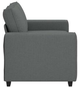 Sofa 2-osobowa ciemnoszara 160x77x82 cm tkanina