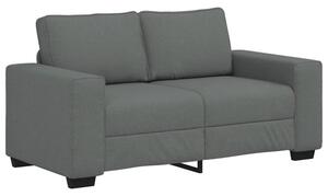 Sofa 2-osobowa ciemnoszara 160x77x82 cm tkanina