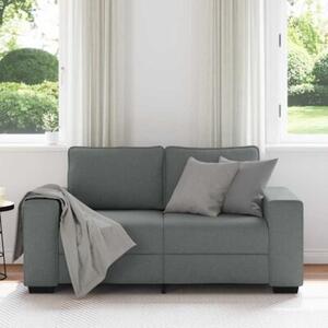 Sofa 2-osobowa ciemnoszara 160x77x82 cm tkanina