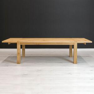 Stół Gustav z litego drewna z dostawkami Buk 120x80 cm Jedna dostawka 50 cm