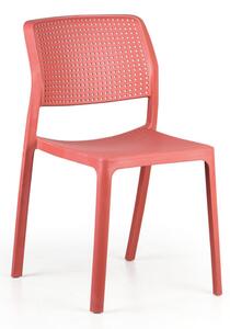 Krzesło do jadalni plastikowe NELA, bordowe
