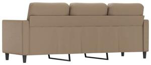 Sofa, 3-osobowa cappuccino, 180 cm, sztuczna skÃ³ra