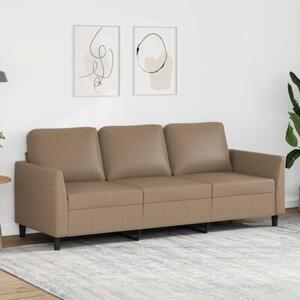 Sofa, 3-osobowa cappuccino, 180 cm, sztuczna skÃ³ra
