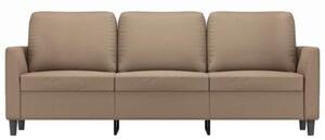 Sofa, 3-osobowa cappuccino, 180 cm, sztuczna skÃ³ra