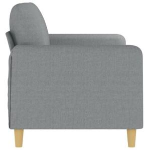 Sofa 2-osobowa, jasnoszara, 140 cm, tapicerowana tkaninÄ