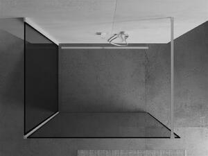 Mexen Kioto ścianka prysznicowa Walk-in 90 x 80 cm, czarny wzór, biała - 800-090-212-20-70-080