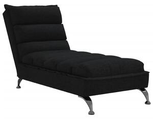 Elegancki czarny szezlong na chromowanych nóżkach R3-E46